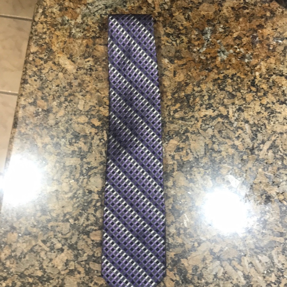 NWT men’s purple plaid tie